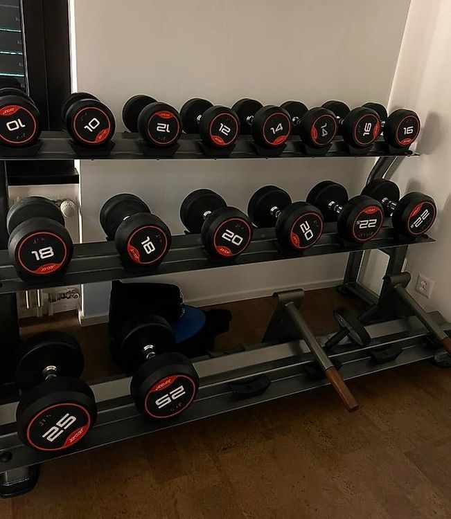 8 Hantelpaare von Jordan inklusive Hantelständer (Neu (gemäss ...