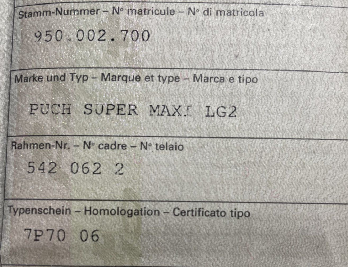 Puch Ciclomotori: Puch Supermaxi LG2 – Usato da Märstetten venduto da Leha 9