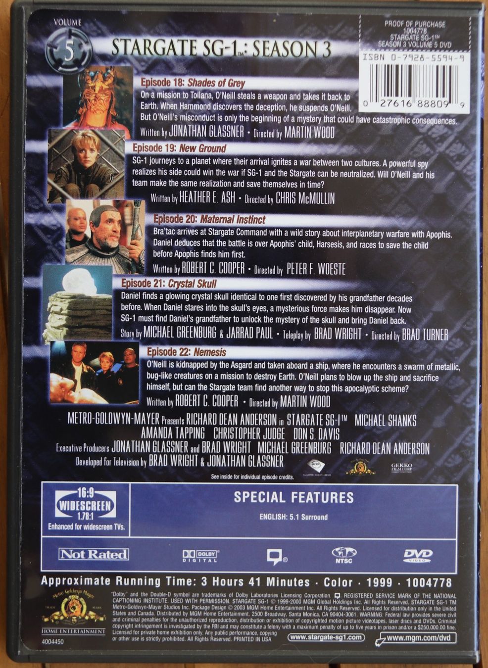 Tutti i DVDs: Stargate Season 3 – Usato da Glattfelden venduto da Sirax 8