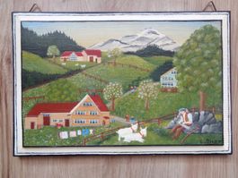 APPENZELLER BILD SIGNIERT BAUERNMALEREI NAIVE MALEREI