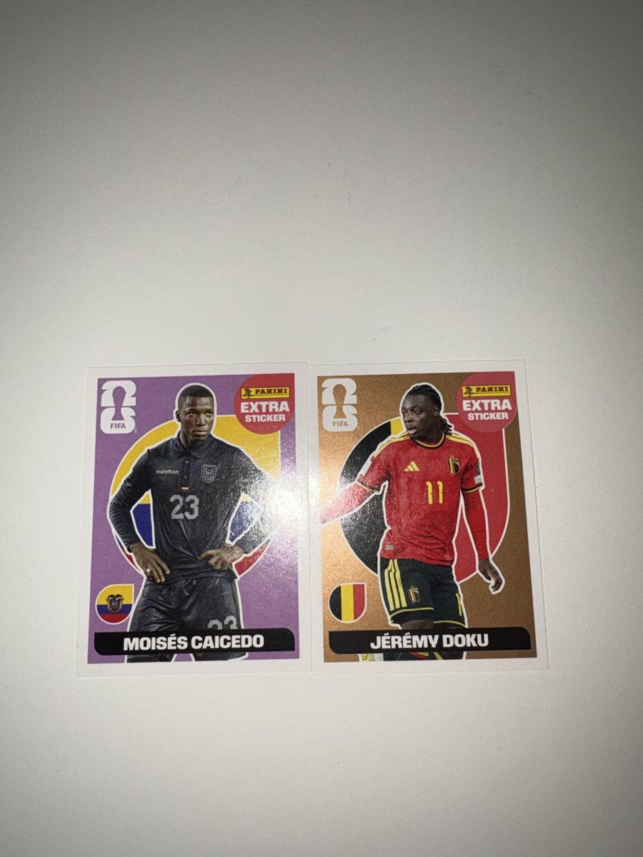 Panini Carte collezionabili: Moises Caicedo + Jeremy Doku Extra Sticker Panini  – Nuovo (secondo la descrizione) da Lausanne venduto da Lemanchot