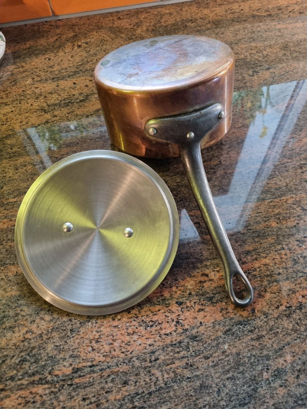 Padelle: Antike Neue Kupferpfanne mit Deckel,  Top – Nuovo (secondo la descrizione) da Trachslau venduto da post35 3