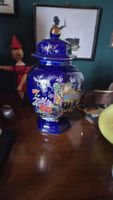 Krug Vase mit Deckel Fine kobalt Keramik 