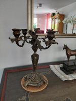 Vierflammiger grosser Kandelaber, Jugendstil, massiv