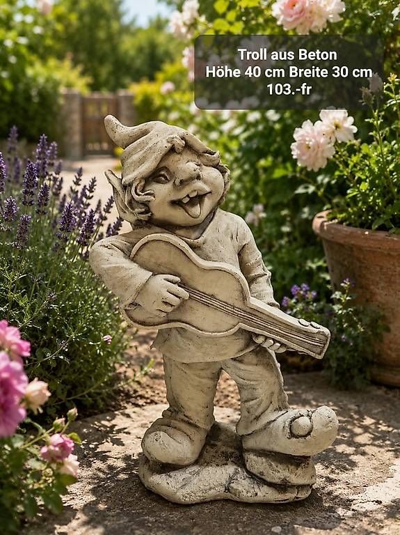 Statuette: Troll aus Beton  – Nuovo e nell'imballaggio originale da Kriens venduto da LotusOase