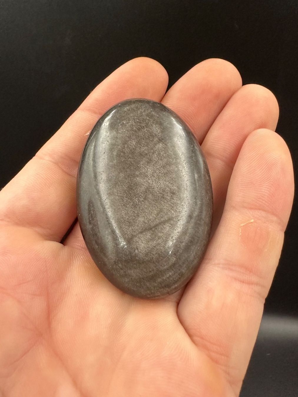 Mineralien & Heilsteine: Silber Obsidian Handschmeichler Heilstein – Neu und originalverpackt aus Männedorf von Handschmeichler 3