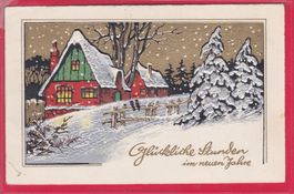 PRÄGEKARTE, GLÜCKLICHE STUNDEN IM NEUEN JAHRE, 29.12.1933
