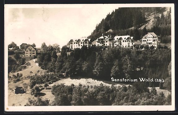Cartes postales: AK Wald /Zch., Sanatorium, 1929 – D'occasion à Berlin par bartko-reher