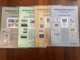 Künstler Ersttagsblätter BRD 1987  (F72)