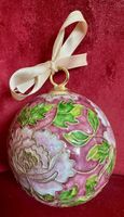 Wunderschöne emaillierte Cloisonné Kugel mit Blumendeko✨8cm✨