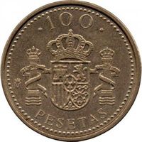 100 Pesetas Münze Spanien - 1998