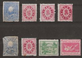 Lot mit 8 alten Hotelpost Marken