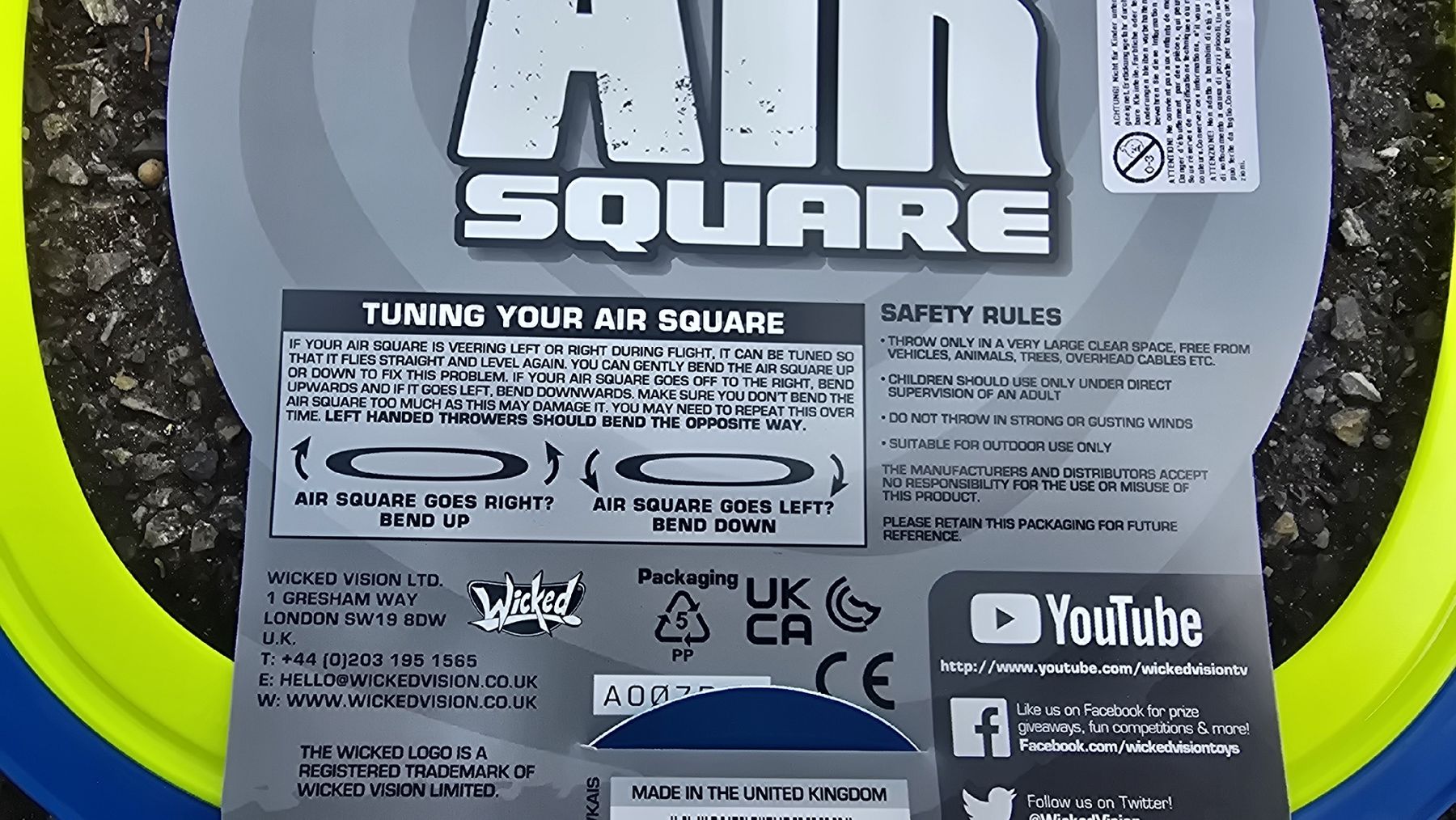 Spielzeuge: Wicked Air Square Flugring  – Neu und originalverpackt aus Dussnang von Priska2285 2