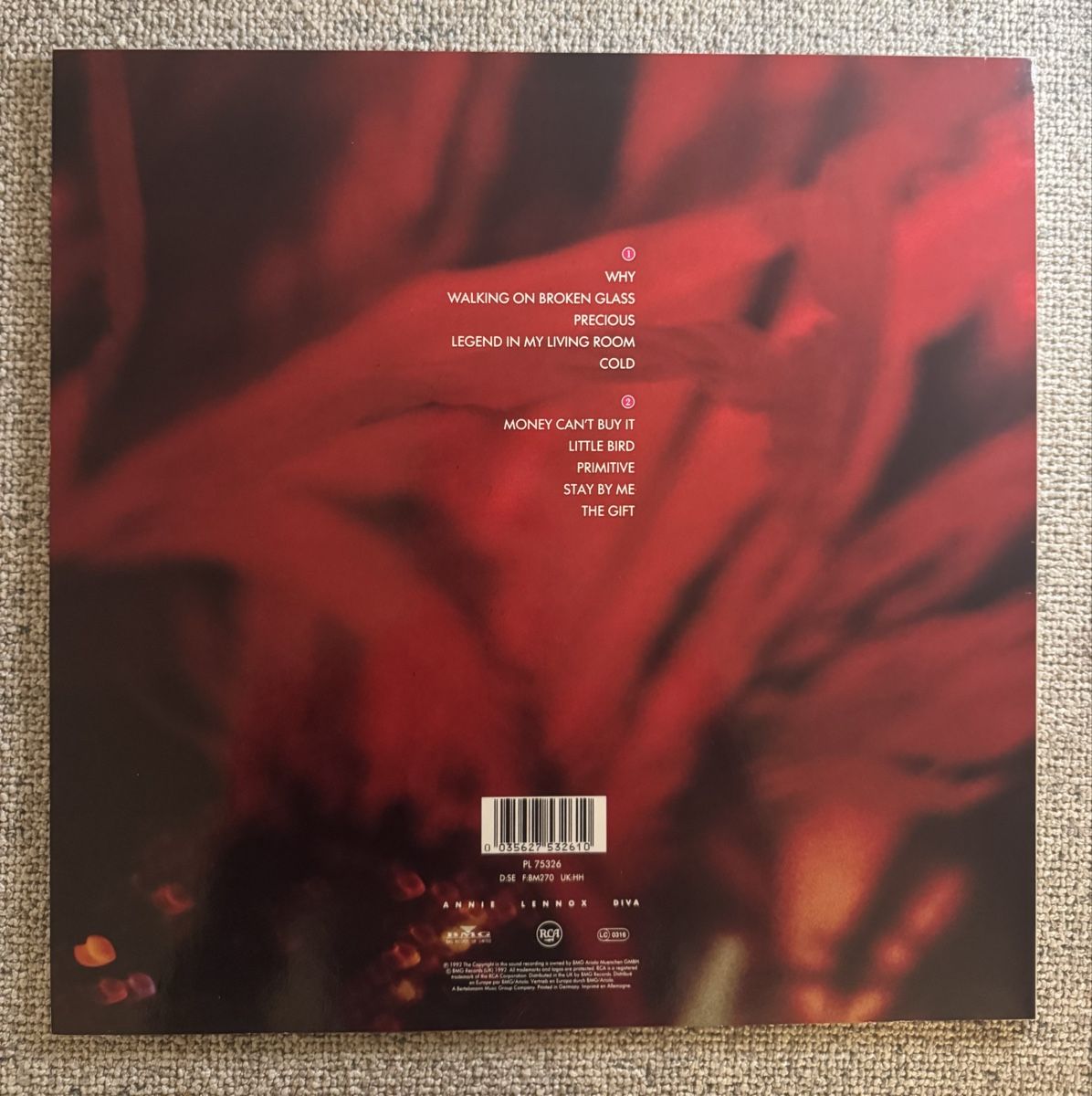 Schallplatten: Annie Lennox - Diva - LP - 1992 – Gebraucht aus Rorbas von BlackstarRecords 1