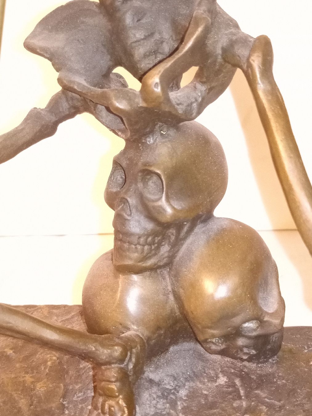 Sculture & Statue: Bronzeskulptur  "der Krieger" oder "Mement Mori" auf Sockel – Usato da basel venduto da markusb07 3