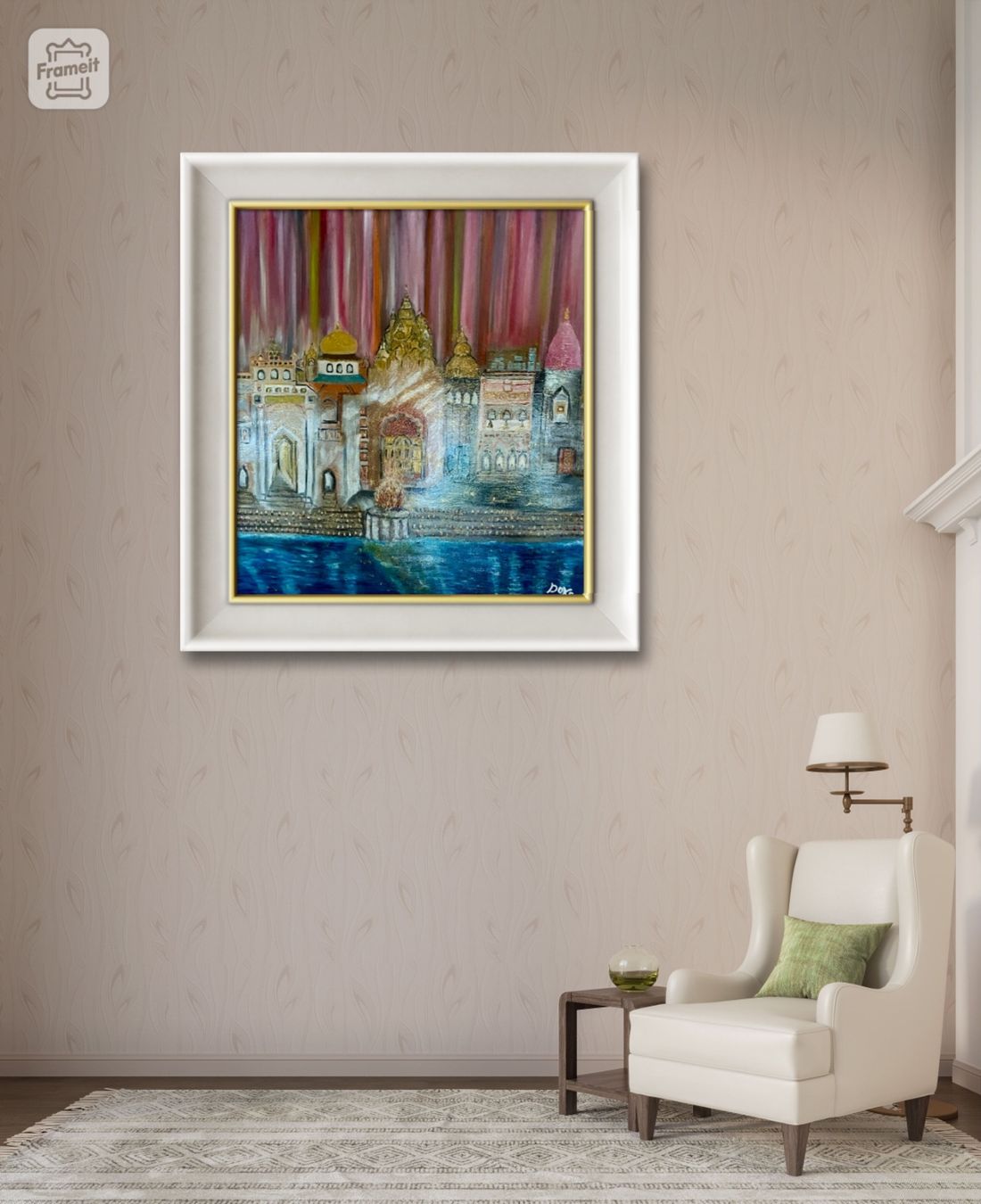 Foto & Immagini: Oil Bild Indien Varanasi/Kunst Doks – Nuovo e nell'imballaggio originale da Beromünster venduto da dok_b8mf 1