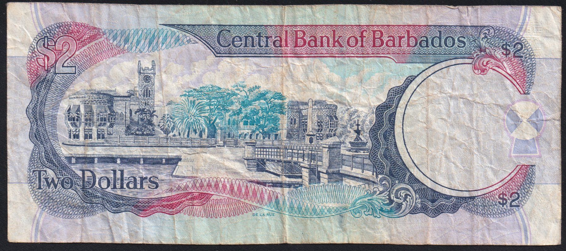 Billets de banque: Barbados 2 Dollars 2007 – D'occasion à Brugg AG par banknoten_muesli 1