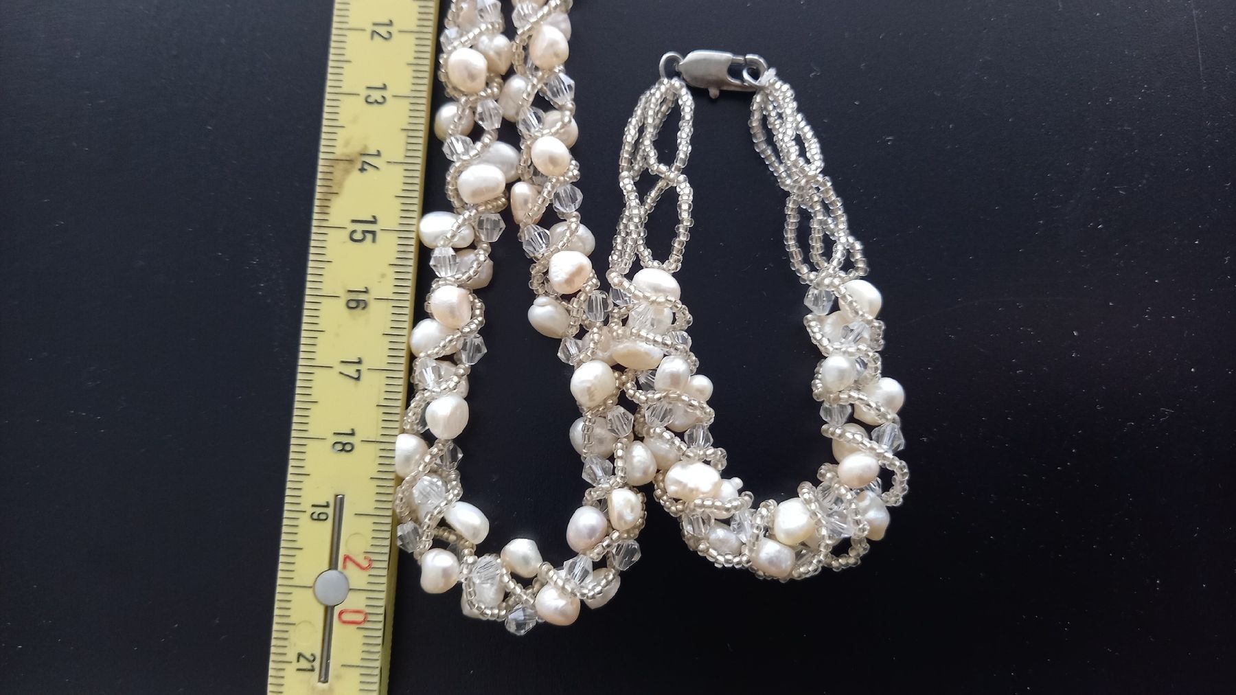 Catenine: Süsswasserperlen Halskette und Armband – Usato da Murten venduto da Cheri23 1