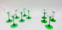 Grüne Römer Gläser, 10 Stück, France