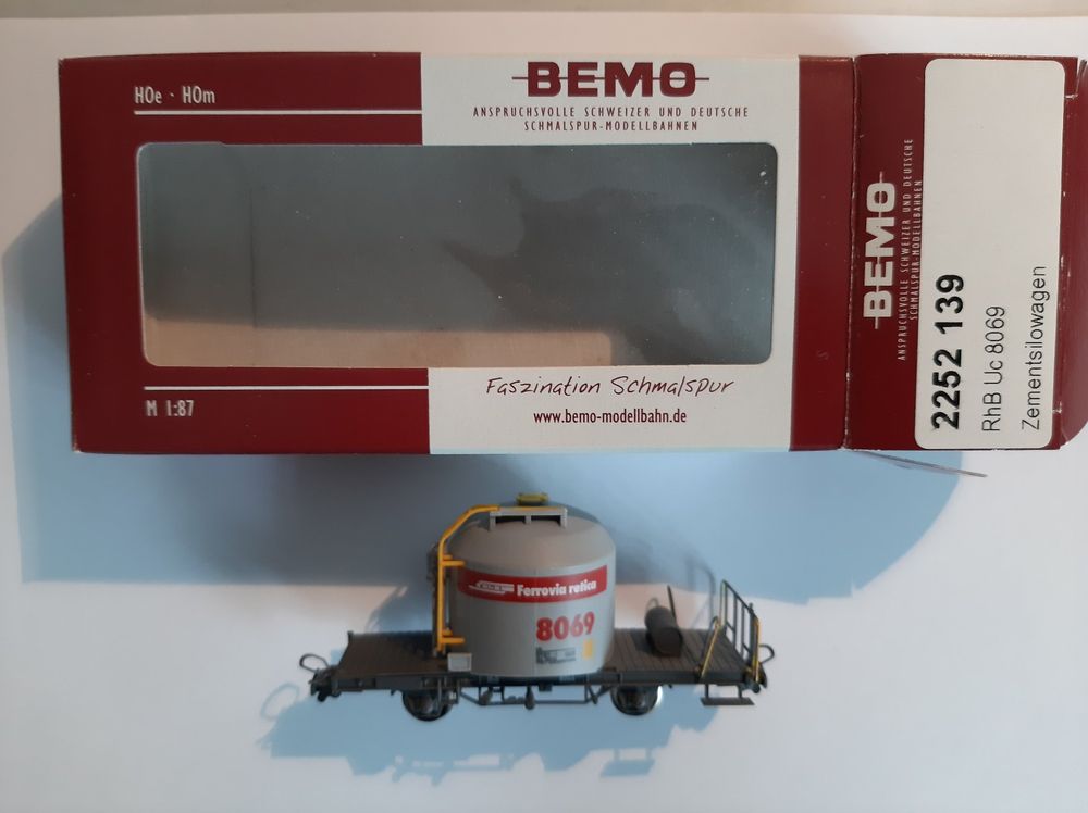 Bemo Modelleisenbahnen: Bemo H0m 2252 139 RhB Uce 8069 Zementtransportwagen – Gebraucht aus Thun von Schwarzsee48