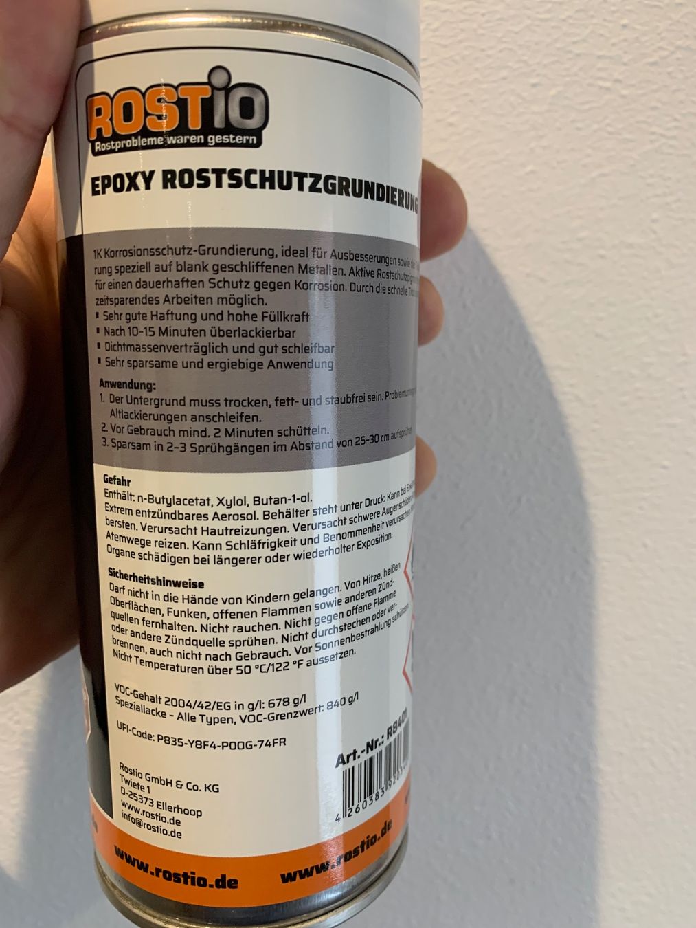 Autos: Epoxy Rostschutz Grundierung weissgrau – Neu und originalverpackt aus Rorschach von lobosch1 2