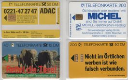 ungebrauchte 50 DM (3) + 12 DM Telefonkarten von Deutschland
