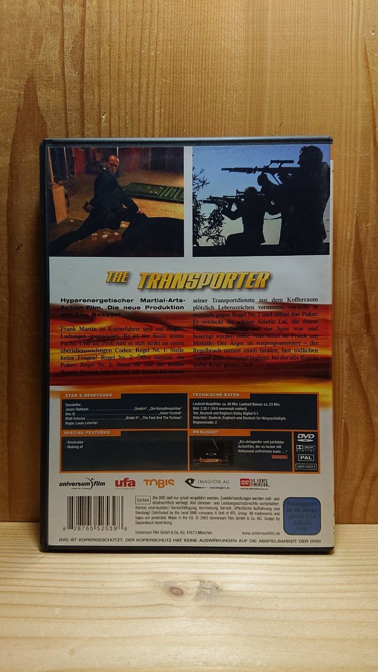 Tutti i DVDs: TRANSPORTER 1 bis 3 auf DVD – Usato da Wilderswil venduto da Exebub 2
