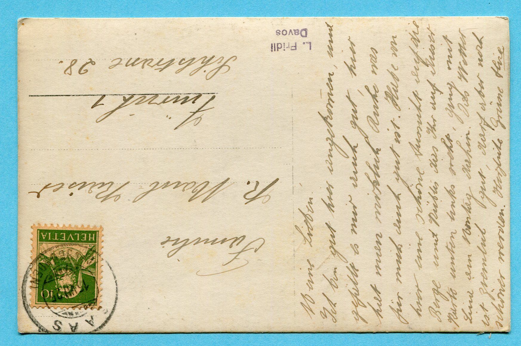 Cartoline postali: Saas im Prättigau 1925 – Usato da Opfikon venduto da Prophila 1