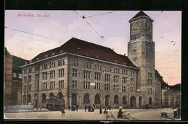 AK St. Gallen, Die Post mit Strassenbahn