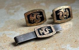 Manschettenknöpfe PERU (gold und silber)