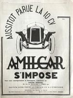Amilcar - Alte Werbung / Publicité 1924