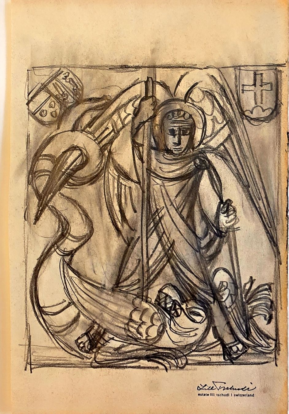 Gemälde: Lill Tschudi Original , gut dotiert, 24x16cm – Gebraucht aus Emmenbrücke von Kunstankaufverkauf 1