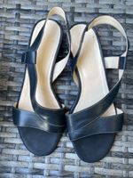  Sandalen Schwarz Leder Grösse 37 Sommer ☀️ 