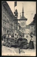 Bern, Blick auf Zeitglockenturm und Bär