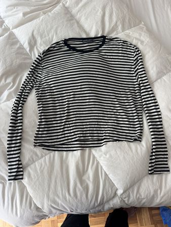 Haut à rayures Brandy Melville noir blanc taille unique
