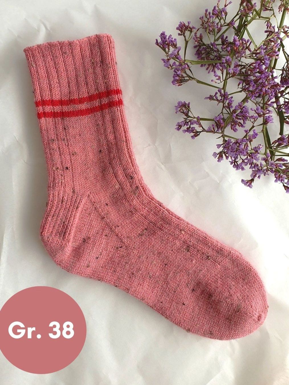 Calze: Handgestrickte Socken, Gr. 38, Wollsocken, Geschenk – Nuovo e nell'imballaggio originale da Neunkirch venduto da Sandramay