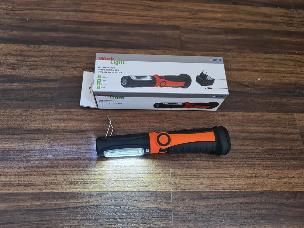 KRAFTWERK LED-Handlampe – 2+1 W COB-LED, Akku, Li-Ion 3.7V, Schweizer Qualität