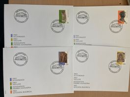 Schweiz 1997 Satz Ersttagsbriefe Gallo-römische Kunstwerke