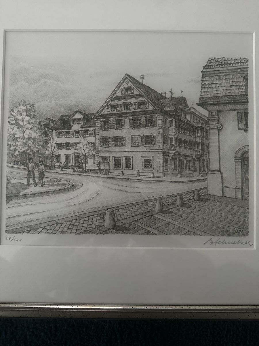 Dipinti: Original Schweizer Radierung 28/100 signiert – Usato da Bettwiesen venduto da bos_6pkg 1