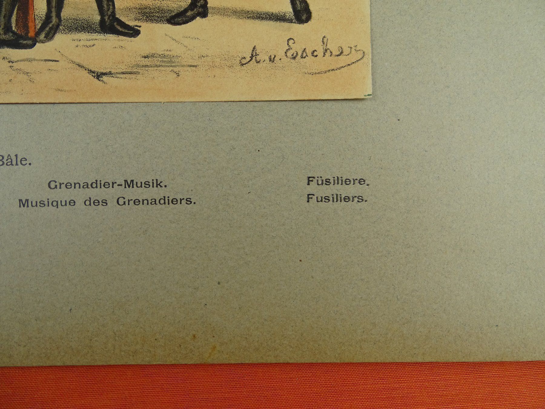 Grafiken & Lithographien: BASLER MILIZEN, LITHOGRAPHIE UM 1890 – Gebraucht aus Grüningen von Kartensammler 5