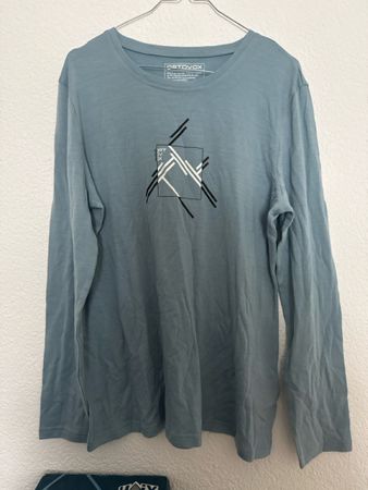 Langarmshirt Ortovox blau Grafik Druck Grösse XL neu