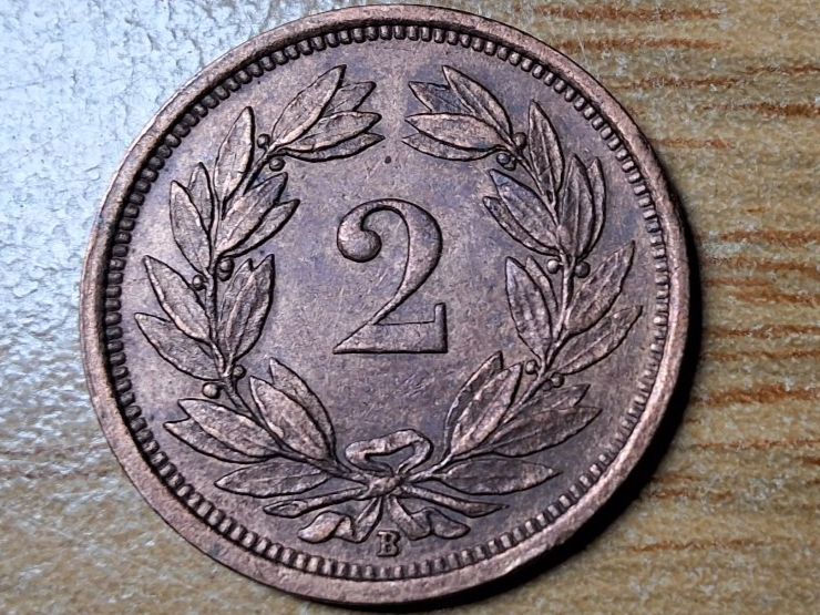 Tutti le monete: 2 Rappen 1929 - Selten! – Usato da Münchenstein venduto da purbach1 5