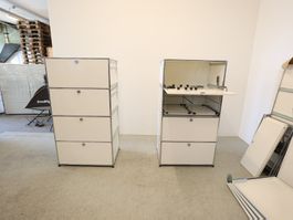 USM Haller Sideboard Reinweiss 4x4, 50cm tief