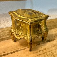 JUGENDSTIL SCHMUCKSCHATULLE ZINKGUSS BRONZIERT FRANCE,1900