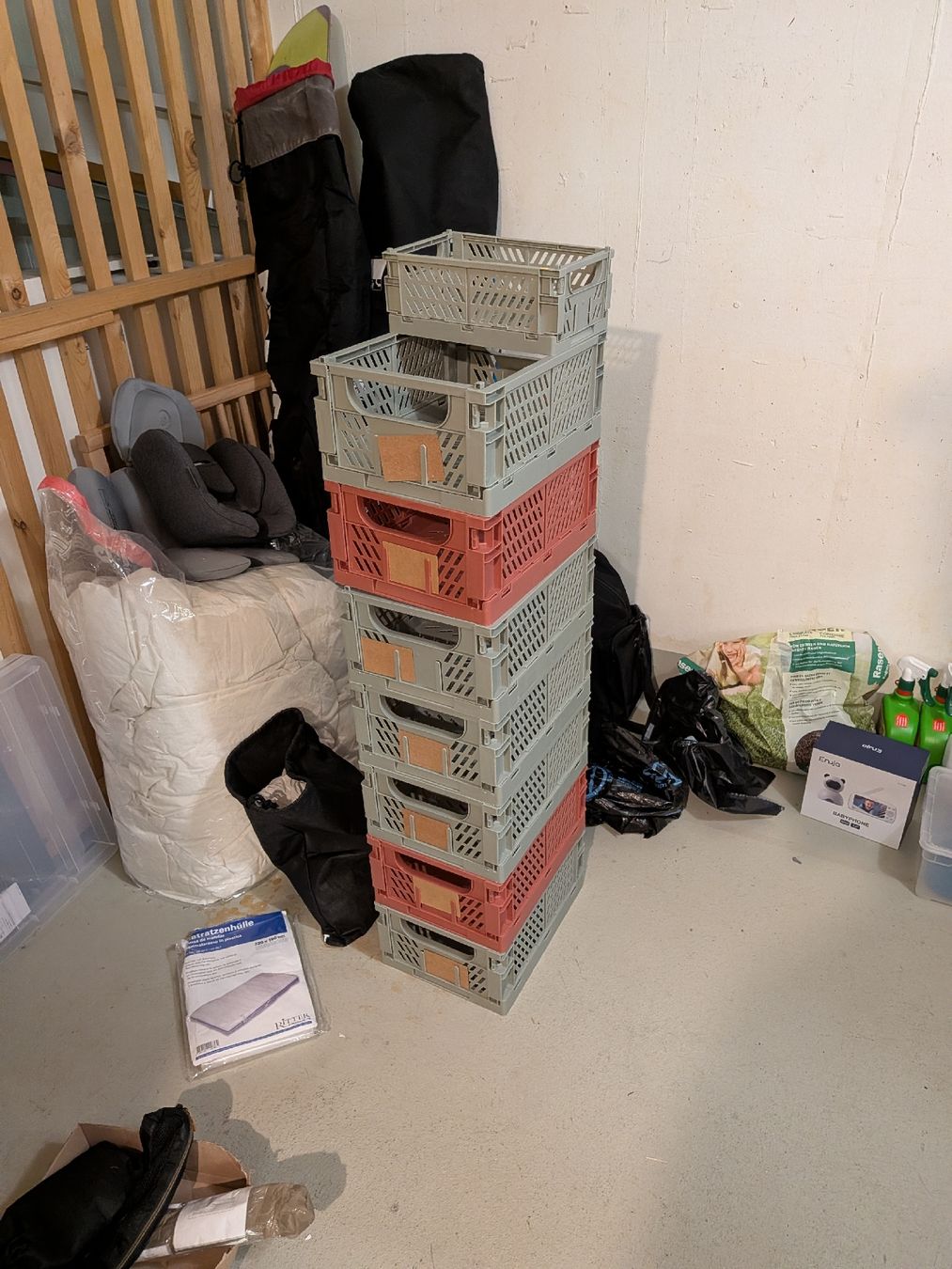Casse di trasporto: Folding crate set pink and grey used – Usato da Maur venduto da geo_tw5t 1