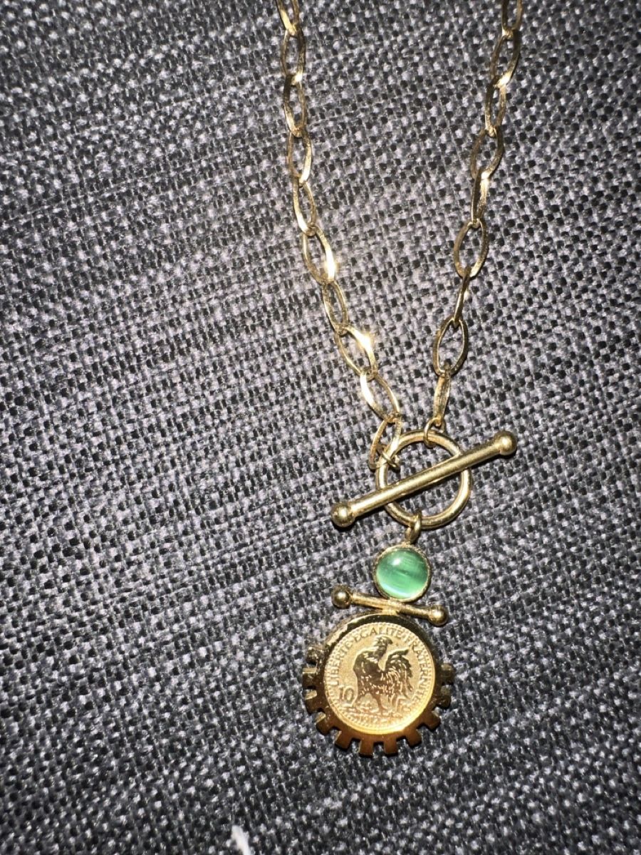 Catenine: Necklace with Coin & Stone Pendant – Usato da Bouveret venduto da dou_g8q7 1