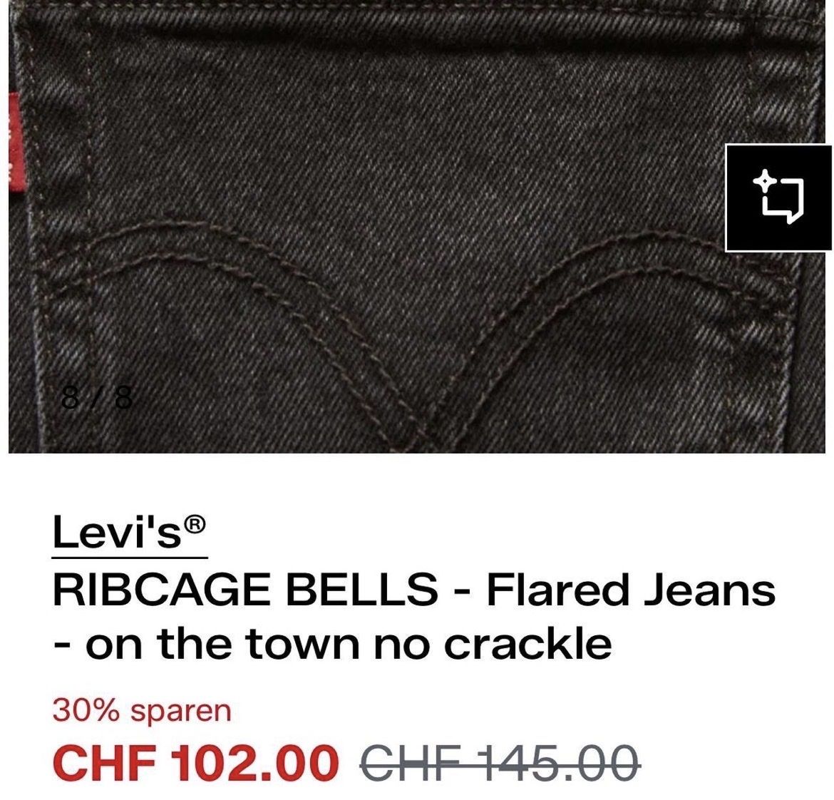 Levi's Jeans: Levis ribcage bell jeans – Usato da Genève venduto da toandfrom 1