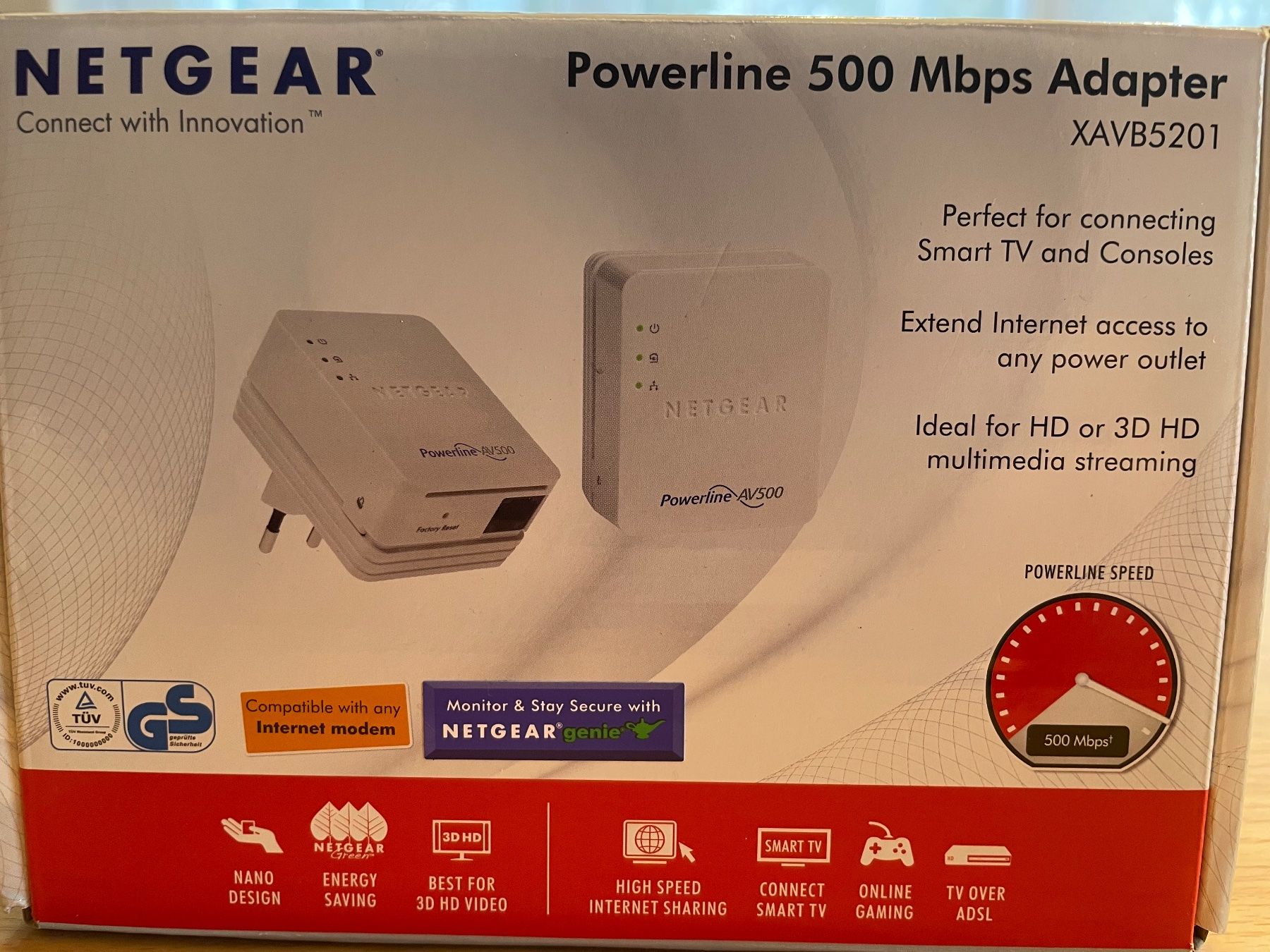 Netgear WiFi: Powerline Adapter, Netgear, 500 Mbps, XAVB5201 – Usato da Seengen venduto da swossi 2