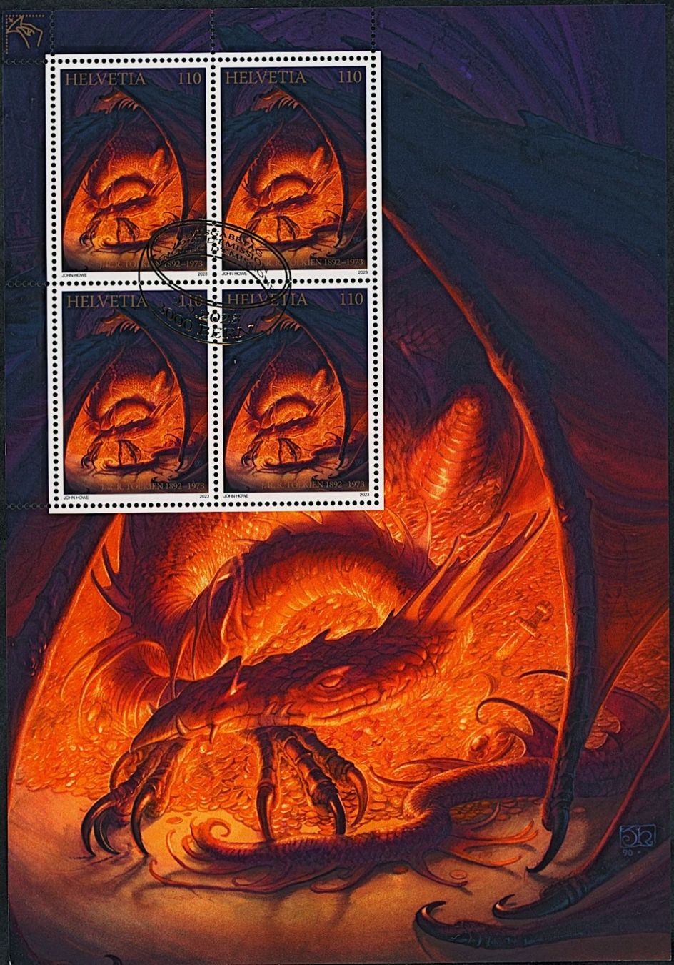 Tutti i francobolli: 2023 - Tolkien - Spezialbogen - Ersttag Stempel ET – Usato da Schindellegi venduto da leecollect 3