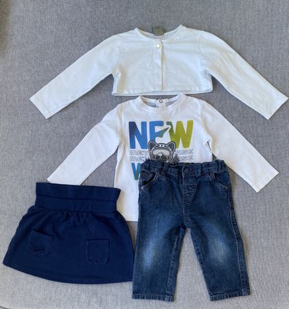 Baby Mädchen Kleiderset 4-teilig Gr. 18–24  Mte Top Zustand